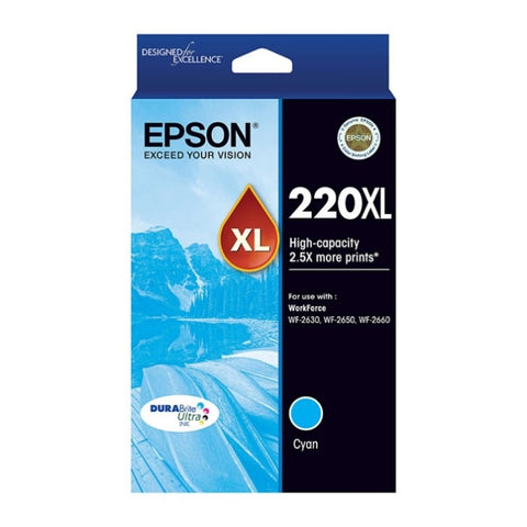 EPSON 220XL Cyan Ink Cartridge V177-D-E220CXL