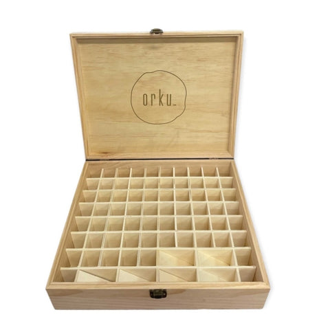 74 Slots Essential Oils Storage Box - Wooden 1-Tier Bottle Holder V238-SUPDZ-52711862150