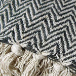 Cotton Fringe Throw Rug Chevron Charcoal V442-ABR-THROW-COTTONCHEVRON-CHARCOAL-RE