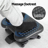 Artiss Foot Rest Stool Office Under Desk Angle Adjustable Footrest Massage Black FS-PP-24-BK