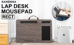 Kandaka Iron Grey Oak Lap Desk Laptop Tablet Stand Cushioned Lapdesk Mousepad V274-FT-GO27-LD-IGO