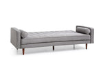 Sofa Bed 3 Seater Button Tufted Lounge Set for Living Room Couch in Fabric Grey Colour V43-SOF-MARC-GR