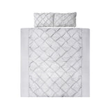 Giselle Bedding Quilt Cover Set Diamond Pinch Grey King QCS-DIAM-GY-K