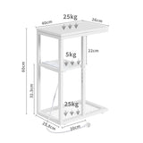 Bedside Table with Power - Chic Look, White V178-100039