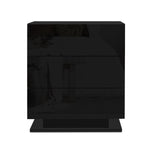 Artiss Bedside Table LED 3 Drawers - MORI Black FURNI-O-LED-BS-02-BK