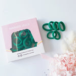 MANGO JELLY Metal Free Hair Ties - School Colour Green 36P - Six Pack V659-METALFREE-3CM-36P-SK-GREEN-6-P