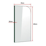 700 x 1450mm Frameless Bath Panel 10mm Glass Shower Screen By Della Francesca V63-829951