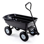 PLANTCRAFT 250kg Poly Pull Dump Cart Garden Hand Trailer Wagon Lawn Wheelbarrow V219-MOWCRTROSAPD2