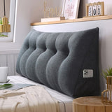 SOGA 2X 150cm Dark Grey Triangular Wedge Bed Pillow Headboard Backrest Bedside Tatami Cushion Home PILLOWFAB150GREYX2