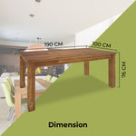 Birdsville Dining Table 190cm Solid Mt Ash Wood Home Dinner Furniture - Brown V315-VTO-009