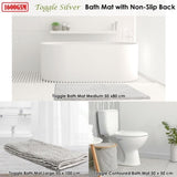 Toggle Microfiber Bath Mat Medium Silver V442-INT-BATHM-TOGGLEMEDIUM-SILVER-RE