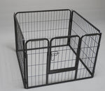 YES4PETS 4 Panels 60 cm Heavy Duty Pet Dog Puppy Cat Rabbit Exercise Playpen Fence Extension V278-HPL60-4-B-DOOR