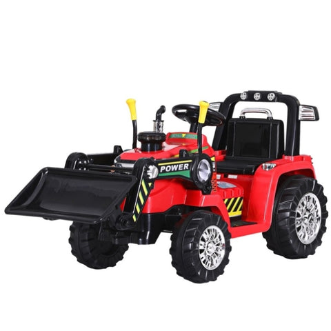 Rigo Kids Electric Ride On Car Bulldozer Digger Loader Remote 6V Red RCAR-BULLDOZER-RD