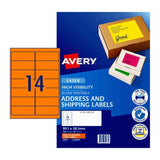 AV Laser Lbl Orng L7163FO Pk25 DS-AV35977