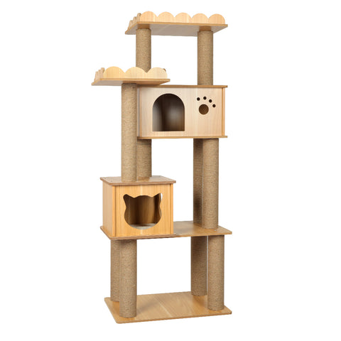 PaWz Cat Tree Scratching Post Scratcher Cats Tower Wood Condo Toys House 155cm PT1156