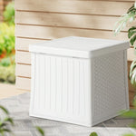 Gardeon Outdoor Storage Box 56L Container Lockable Indoor Garden Toy Tool Shed OSB-56L-WH