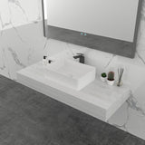 Rectangle Cast stone - Solid Surface Basin 600mm V567-PS-2211C