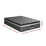 Giselle Bedding 34cm Mattress Double Layer Pocket Spring Queen MATTRESS-MINI-PS-Q