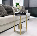 Interior Ave - Alba Gold Side Table V355-IA-ST6-MG