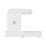 Devanti 4-in-1 Wireless Charger Dock Fast Charging for Phone White WC-A-101-WH