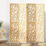 Artiss 4 Panel Room Divider Screen 162x170cm Clover Natural RD-4016-4P-NT