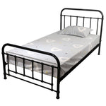 Metallica King Single Bed Size Metal Frame Platform Mattress Base - Black V315-VOB-AKIR-03