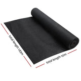 Instahut 90% Shade Cloth 1.83x10m Shadecloth Sail Heavy Duty Black SH-CL-183X100-195-BK