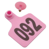 1-100 Cattle Number Ear Tags 5x4cm Set - Small Pink Pig Goat Livestock Label V238-SUPDZ-40192186482768