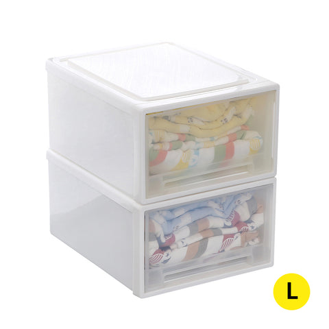 Storage Drawers Set Cabinet Tools Organiser Box Chest Drawer Plastic Stackable L SO1015-L-2PK