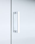 150mm Adjustable Single Door Corner Sliding Glass Shower Screen in Chrome 845701