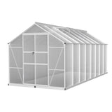 Greenfingers Greenhouse 4.7x2.5x2.26M Double Doors Aluminium Green House Garden Shed GH-ALU-C-470X250-DOU-AB