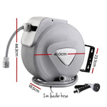 Water Hose Reel 30M Retractable Garden Auto Rewind Spray Gun HR-WA-AUTO-30M-PLS