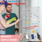 Large Magnetic Fridge Whiteboard Weekly Calendar Planner Acrylic White Board Set V201-DATE0600WH8AU