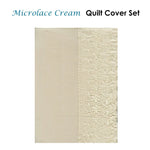 Essentially Home Living Microlace Cream Quilt Cover Set Single V442-INT-QUILTCS-MICROLACE-CREAM-SB