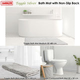 Toggle Microfiber Bath Mat Large Silver V442-INT-BATHM-TOGGLELARGE-SILVER-RE
