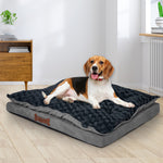 Dog Calming Bed Warm Soft Plush Comfy Sleeping Memory Foam Mattress Dark Grey S PT1058-S-GY