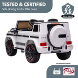 Mercedes Benz AMG G63 Licensed Kids Ride On Car Remote Control - White CAR-G63-WH