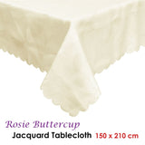 Rosie Buttercup Luxury Jacquard Tablecloth 150 x 210 cm V442-ABR-TABLEC-ROSIE210-BUTTERCUP-RE