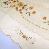 Set of 7 Embroidered Daisy Table Decorative Set V442-ABR-TABLER-SETOF7DAISY-CREAM-RE