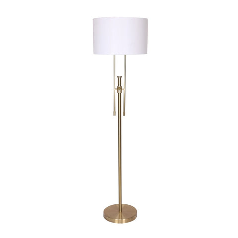 Sarantino Brushed Gold Height-Adjustable Metal Floor Lamp LMP-MLM-50724