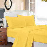 1000TC Ultra Soft King Size Bed Yellow Flat & Fitted Sheet Set V493-AKS-21