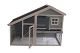 YES4PETS Grey Chicken Coop Rabbit Hutch Ferret Cage Hen Chook House V278-RH393