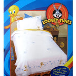 Tweety Faces Quilt Cover Set Single V442-CAP-QUILTCS-TWEETYFACES-WHITE-SB