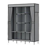 Artiss Large Portable Clothes Closet Wardrobe with Shelf Grey DIY-WR-175-GY