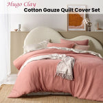 Vintage Design Homewares Hugo Clay Cotton Gauze Quilt Cover Set Super King V442-HIN-QUILTCS-HUGO-CLAY-SK