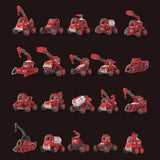 DanBaoLe Magnetic Fire Truck DIY Assembly Eneineering Vehicle with Music Lights Red Christmas Gift V255-TRUCK_U512