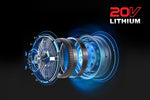 BAUMR-AG 20V Cordless Impact Driver Lithium Screwdriver Kit w/ Battery Charger V219-TOLCLSBMRAID3