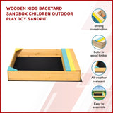 Wooden Kids Backyard Sandbox Children Outdoor Play Toy Sandpit 799037