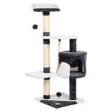 i.Pet Cat Tree 112cm Tower Scratching Post Scratcher Wood Condo House Furniture PET-CAT-14711-GR