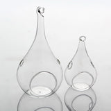 50 Wholesale Pack of Hanging Clear Glass Tealight Candle Holder Tear Drop Pear Shape - 12cm High V382-TRDRPSMLX50